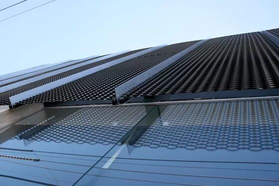 Alüminyum Genişletilmiş Metal Ekrani Ağı Perde Duvarı Galvanizli Bina Tasarım Malzemesi