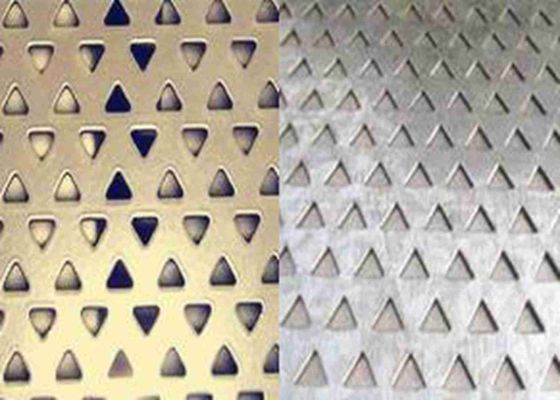 Gürültü Azaltma için Üçgen Delik 3mm ila 10mm Delikli Metal Mesh