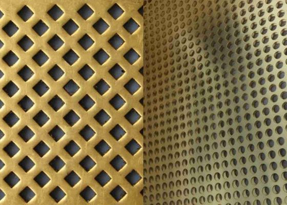 Dekorasyon için 3 ila 36 Delikli Metal Hasır Bakır Pirinç Göstergesi