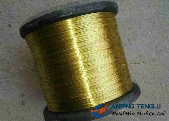 Altın Rengi 2.5 Mm Pirinç Tel Alaşımlı Bakır ve Çinko Aşınma Korozyon Direnci